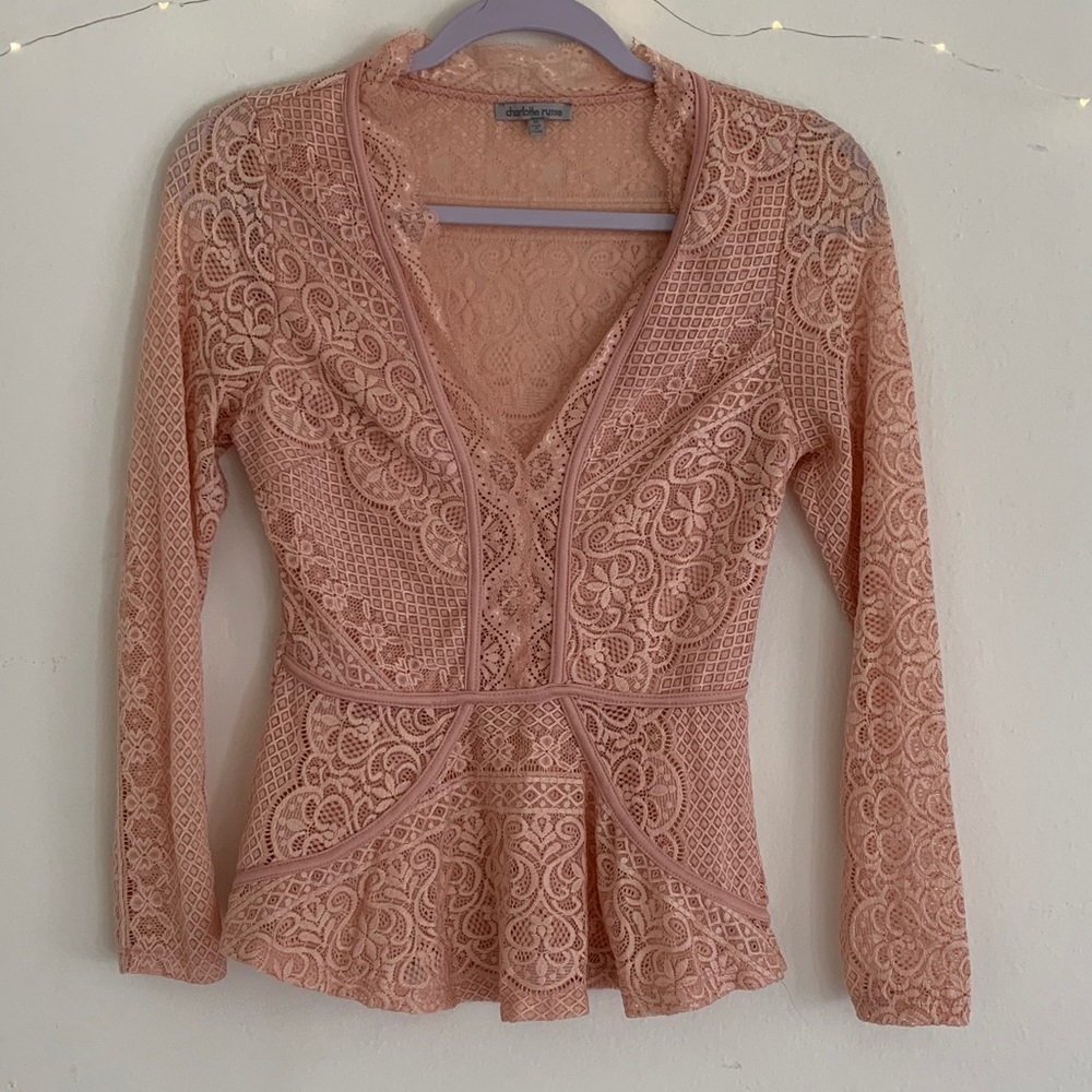 Lace long sleeve top
